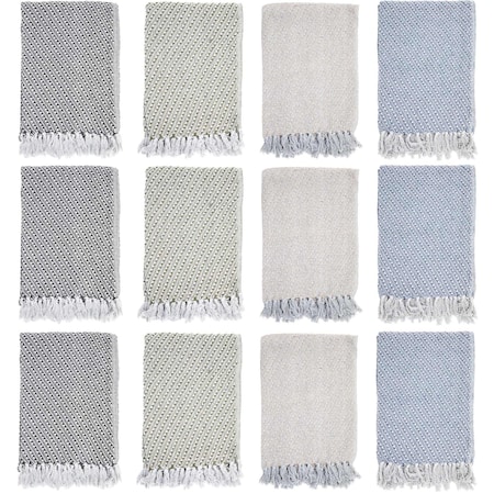 Monarch Brands Common Ground Throw Blankets, 50in x 70in, Patterned , Diagonal, 12PK THROW-DIAG-50X70-CS